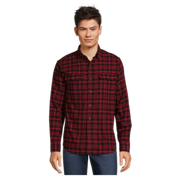 GEORGE Super Soft Flannel Shirt Size Medium 38-40 Mens Plaid Multicolored New - Picture 3 of 8